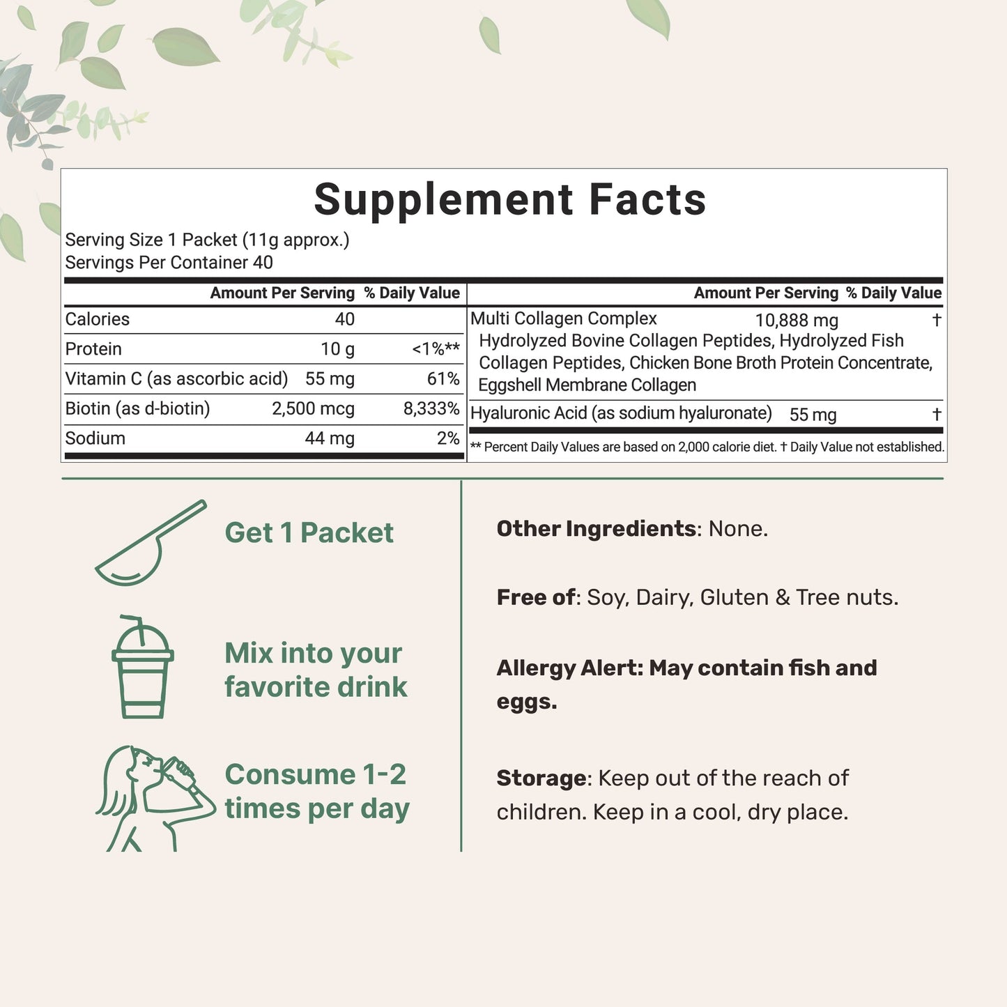 Micro Ingredients Multi Collagen Peptides Powder My Store