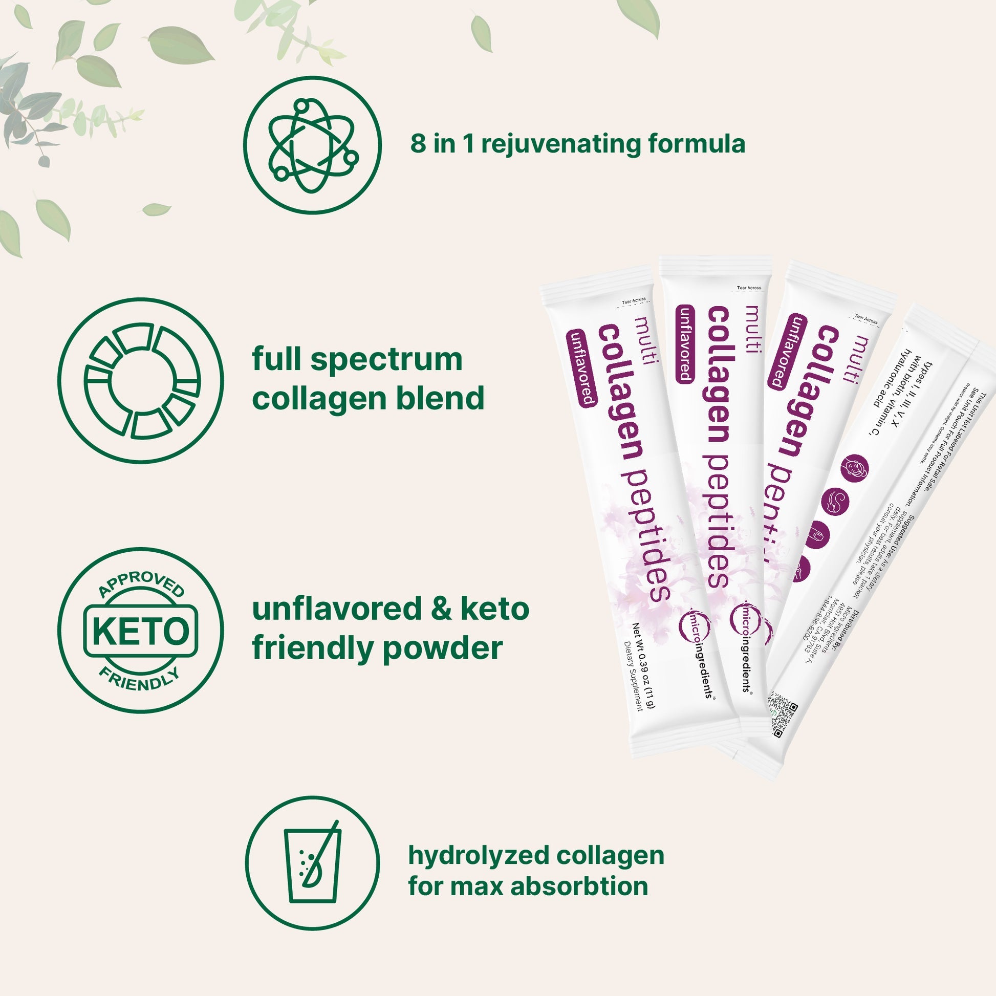 Micro Ingredients Multi Collagen Peptides Powder My Store