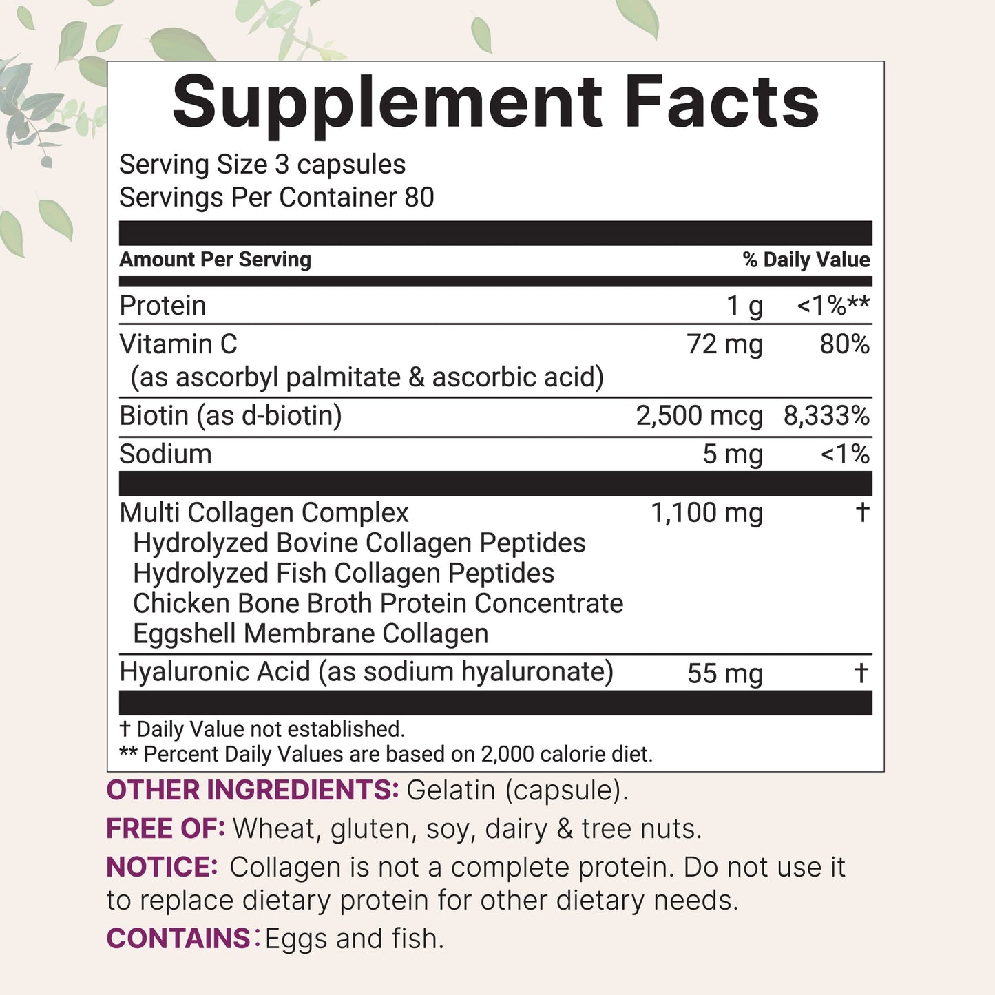 2-Pack | Micro Ingredients Multi Collagen Complex, 240 Capsules My Store
