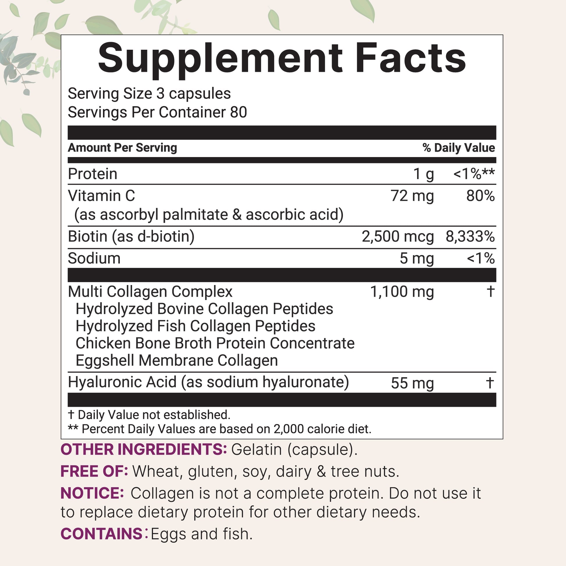 2-Pack | Micro Ingredients Multi Collagen Complex, 240 Capsules My Store
