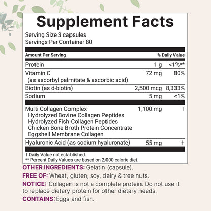 2-Pack | Micro Ingredients Multi Collagen Complex, 240 Capsules My Store