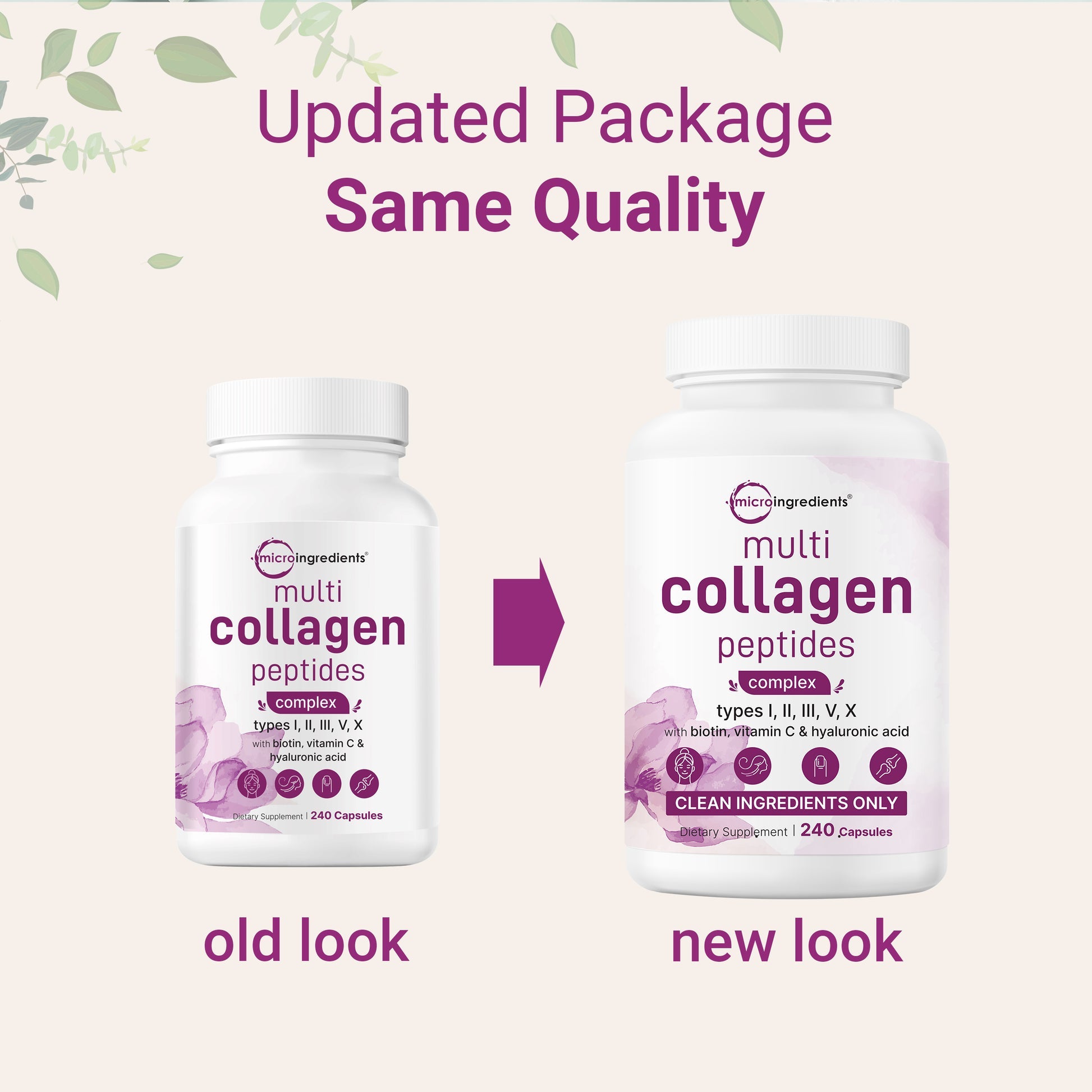 2-Pack | Micro Ingredients Multi Collagen Complex, 240 Capsules My Store